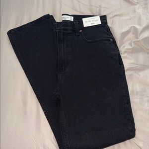 Black womens abercrombie straight jeans